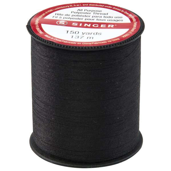 Singer 60110All Purpose Polyester Thread, 150 Yards, Black