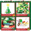 Zeluuyu Christmas Tree Building Block with LED Light, Rotating Christmas Tree 2024 Building Set for Adults, Christmas Tree Building Kit Xmas Gift for Boys and Girls (Non-Advent Block)