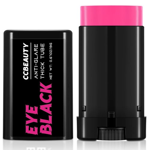 CCbeauty Pink Eye Black, Sweatproof Eyeblack Stick for Baseball Football Softball Lacrosse, Face Paint Sports Grease Stick for Pro Performance, Game Day Cheer Playoffs Accessories for Players & Fans