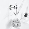 BATHSIR Crystal Robe Hook, Chrome Towel Hook for Bathroom Wall Mounted Silver Double Coat Hook