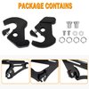 PBYMT Black Detachable Mounting Luggage Rack Latch Clips Compatible for Harley Davidson Softail Sportster Touring Street Glide Road King Electra Glide 1986-2024
