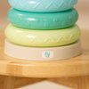Ingenuity: ity by Ingenuity Cutie Stacks, 4 BPA-Free Rings, Faux Wood Stand, Bear Topper, Unisex, for Ages 6 Months and Up - Nate