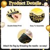 Retirement Party Decorations For Women Men, Black And Gold Happy Retirement Banner Sign Party Supplies, 180cm X110cm Retired Backdrop for parties, 8pcs Hanging Swirl