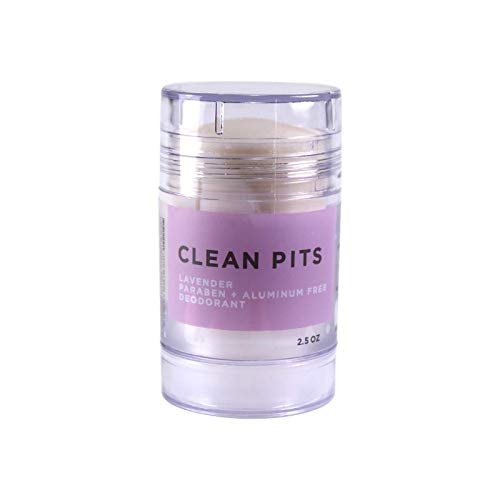 Clean Pits Aluminum & Paraben Free Deodorant - Lavender with Coconut Oil, Shea Butter, Arrowroot/Vegan + Non-GMO