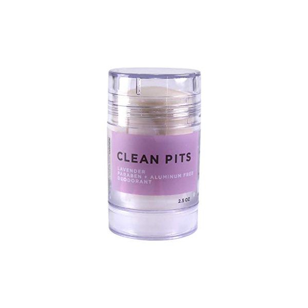 Clean Pits Aluminum & Paraben Free Deodorant - Lavender with Coconut Oil, Shea Butter, Arrowroot/Vegan + Non-GMO