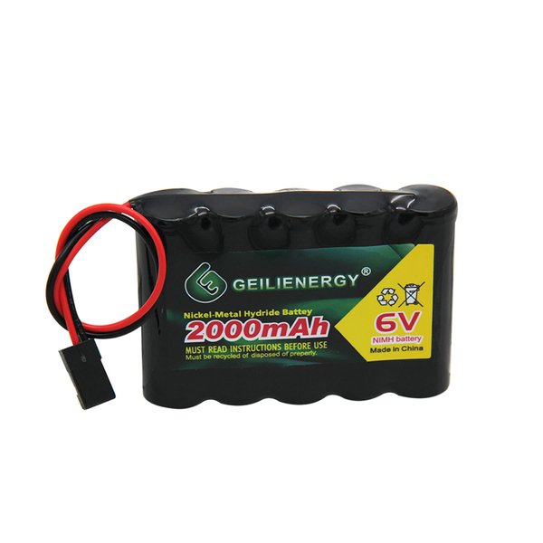 GEILIENERGY 6V 2000mAh NiMH RX Battery Packs with Hitec Connector for RC Aircrafts and Walking Robot