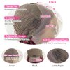 ZHUO JIA Glueless lace front Wigs Human Hair Pre Plucked 26 Inch Deep Wave Lace Front Wigs Human Hair 99j Burgundy 13x4 HD Lace Front Wigs Human Hair 180% Density Human Hair (26 Inch)