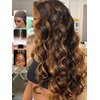 Sunber Ombre Highlight #FB30 7x5 Lace Front Glueless Human Hair Wig Balayage Wavy Pre Everything Put On Go Pre Bleached Invisible Knots 22Inch Piano Chocolate Brown 180% Density Body Wave Frontal Wigs