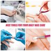 Mudder Tip Nail Clipper False Nail Clipper Cuticle Trimmer Nipper with Acrylic Nails Clipper Cuticle Pusher Scraper Stainless Steel Cuticle Remover Manicure Tools Set for Salon Home Nail Design