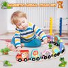 Zeoddler Toys for Toddlers, 11 Magnetic Wooden Animals Train Set, Montessori Toys for Toddlers, Preschool Learning Activities for Kids, Birthday Gifts for Boys, Girls