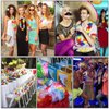 GINMIC Hawaiian Leis, Luau Party Favors, 40Pcs Tropical Hawaiian Party Necklace, Headbands And Wristbands