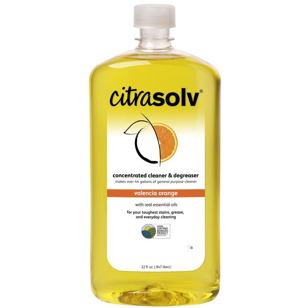 Citra Solv Concentrated Cleaner & Degreaser - Valencia Orange 32 Fl Oz, Effective, Versatile Cleaning Solution, Natural Ingredients, Biodegradable