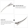 Billed Hair Clips, 4 Packs Hollow Style Hair Clip Rustproof Metal Alligator Curl Clips with Holes for Hair Styling, Hair Coloring