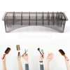Framendino, Rectangular Plastic Guide Comb Storage Box Hair Clipper Guard Case Organizer Container Box 10 Blocks (Black)