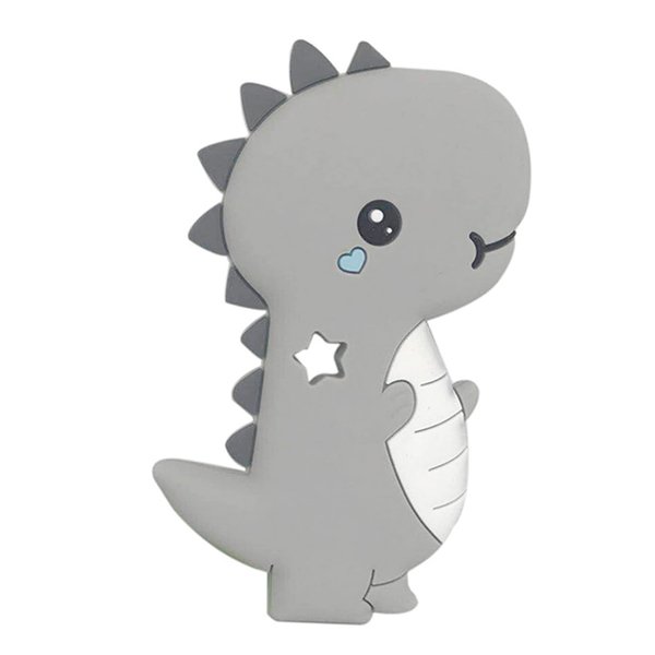 Teething Toys 3-6 Months, Teethers for Babies 3-6 6-12 Months for Teething Relief, Baby Teether Teething Toys 100% Silicone, Newborn Infant Sensory Baby Toys 0-6 Months,bebe mondo (Dino)