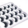 False Eyelashes 3D Faux Mink Lashes Pack Dramatic Fluffy Thick Volume Full Cross Soft Reusable Handmade Fake Eyelashes 10 Pairs Pack by Lifernilash (LFN5D05)