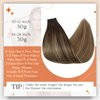 Full Shine Tape in Hair Brown Human Hair Extensions Tape in 20 Pcs Rooted Tape in Hair Extensions Human Hair 16 Inch Ombre Tape Hair Dark Brown To Strawberry Blonde Mixed Brown 2/3/27 50 Gram