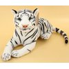JESONN Realistic Stuffed Animals Tiger Toys Plush (White, 13.5 Inch)