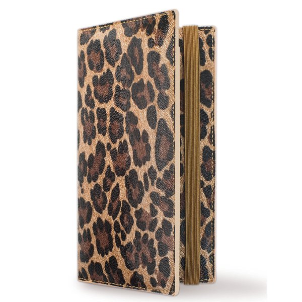Zreal Checkbook Cover for Men & Women, Premium Vegan Leather Checkbook Holder Slim Wallets for Top & Side Tear Duplicate Checks with RFID Blocking (Dark Leopard)