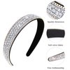 Wecoe Rhinestone Headband Women Girls Fashion Silver Headband Bling Sparkly Crystal Diamond Headband Thin Hair Band Holiday Birthday Gift Short Hair Accessories For Women Girls (Silver)