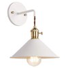 iYoee Wall Sconce Lamps Lighting Fixture with on Off Switch,White Macaron Wall lamp E26 Edison Copper lamp Holder with Frosted Paint Body Bedside lamp Bathroom Vanity Lights