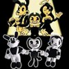 YZONU 3PCS Anime Plush Toys Bendy Doll Cute Game Horror Plush Soft Stuffed Animals Plush Toys for Kids and Game Fans