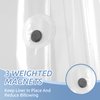 downluxe Waterproof Clear Shower Curtain Liner - PEVA Lightweight Plastic Shower Liner with 3 Magnets, Shower Curtains for Bathroom, 72" x 72", Clear