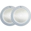 Seatery 2PCS Shower Drain Hair Catcher/Strainer/Cover/Filter/Trap, Bathtub Catcher, Stopper for Stall Drain/Bathroom Floor Drain, Stainless Steel and Silicone Shield
