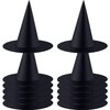 Tatuo Halloween Witch Hat Witch Costume Accessory for Halloween Christmas Party, Black (12 Pieces)