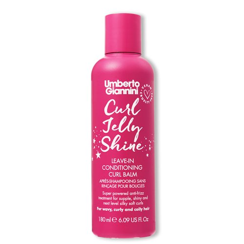 Umberto Giannini Curl Jelly Shine Moisturising Leave-In Conditioner for Curls Waves and Coils - Vegan Curl Heat Protectant and Curl Primer
