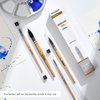 MEEDEN Watercolor Brushes Professional - 4 Pack Synthetic Squirrel Hair Artist Paint Brushes Set with Beech Wood Handle Great for Artists Hobbyists