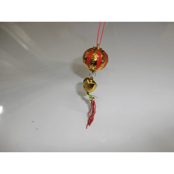 Vietnamese New Year Decorative Plastic Hanging Lantern with Yuan Bao 1.5" Size (lồng đèn treo tết)