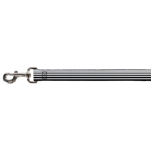 Buckle-Down Pet Leash - Stripe Transition Black/White - 4 Feet Long - 1.5" Wide