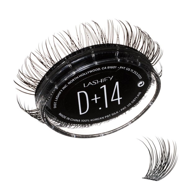 Lashify Drama Plus+ 14mm Gossamer Eyelash Extensions Refill in Black, Easy DIY False Lashes for the Most Delicate, Natural and Long Lasting Look
