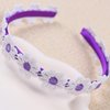 SeBneny Purple Daisy Flower Headband Headdress for Women Non Slip Hair Bands Elastic Ribbon Floral Garland Bridal Head Wear Spring Headband for Party Hair Access 1PCS