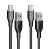 VOLTME USB C Cable (2-Pack, 3.3ft), Premium Nylon USB A to USB C Charger Cable, USB 2.0 Type C Charging Cable Fast Charge for Galaxy S10+/S10, Note 10/9, LG V30/V35, Moto Z2 Z3