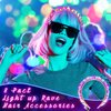 Tigeen LED Headband Face Jewelry Glow Crown Hair Accessories for Girls Women, Valentine's Day Party Favors (4 Pcs)