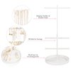 Jenseits Jewelry Organizer Stand, 3 Tier Long Necklaces Organizer Holder Tree, Adjustable Height Earring Display Towers, Bracelets Storage Rack for Dresser Bathroom Vanity