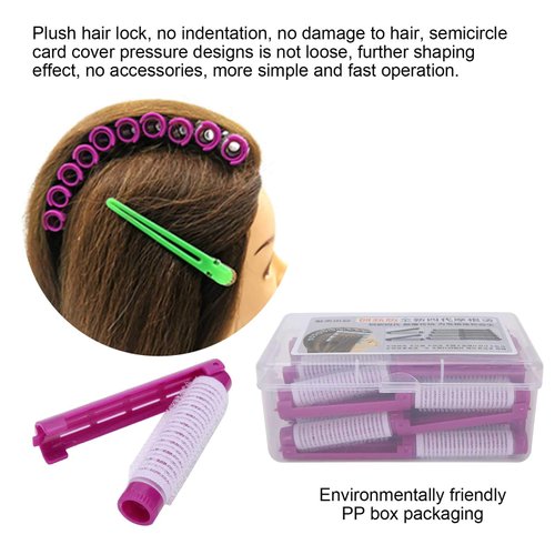 20pcs Hair Perm Rods, Hair Perm Rods Fluffy Perming Rod Hair Roller, Curler Hairdressing Tool Kit for Salon Barber Home(Purple)