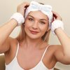 HoveBeaty Wrist Towels for Washing Face, Spa Face Wash Headband and Wristband Set Microfiber Wrist Scrunchies Highly Absorbent Washband (6 PCS)
