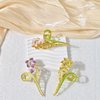 Yonchic 3-Piece Floral Metal Hair Clips, Lily Flower Hair Claw for Thin/Medium Thick Hair Claws, Elegant Barrettes Strong Hold Hair Clamps Non Slip Cute Hair Catch Clip Accessories (3-Color Lily)