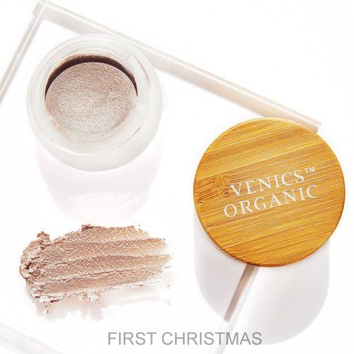 VENICS ORGANIC Diamond Glow Melted Organic Highlighter | 100% Natural, Vegan and Cruelty-Free | First Christmas | Organic Highlighter Makeup | Cream Highlighter (First Christmas (Sparkling rose gold))