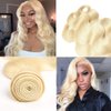 613 Blonde Body Wave Hair Bundles 12"14" 16" 300g 12A Grade Brazilian Virgin Body Wave Human Hair 3 Bundles 100% Unprocessed Virgin Remy 613 Blonde Hair Weave Bundles