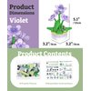 PieceRelax Flower Bouquet Building Decoration Set - Artificial Flowers Mini Bricks Potted Violet - Home Accessories or Best Gift Valentine Décor for Him and Her Botanical for Adults [KZ1029]