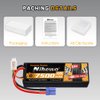 Nihewo 2Packs 2S Lipo Battery Pack, 7.4V 7500mAh RC Battery 100C Hard Case Lipos EC5 Connector Compatible with Arrma Axial 1/8 1/10 RC Car Truck Truggy Vehicles Tank Boat Airplane Models
