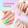 SAVILAND 20 Colors Poly Nail Extension Gel Kit Bright Rainbow Pink Purple Blue Color Collection Poly Gel Nail Kit for Daily Nail Art DIY Home Nail Salon
