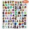 100PCS Cute Cryptid Temporary Tattoos Stickers Theme Birthday Party Decorations Supplies Favors Decor Cool Bigfoot Mothman Yeti Tattoo Gifts For Kids Adults Boys Girls School Prizes Halloween Carnival