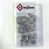Cozihom 3/8 Inch M10 Wire Rope Cable Clip Clamp, 304 Stainless Steel, U Bolt Saddle Fastener, 6 Packs