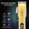 LAC LAICHY Hair Clippers for Men Hair Trimmer Beard Trimmer for Men Razor Kit - Gold Rechargeable USB Professional Cordless Hair Clippers for Men with LED Display for Barber
