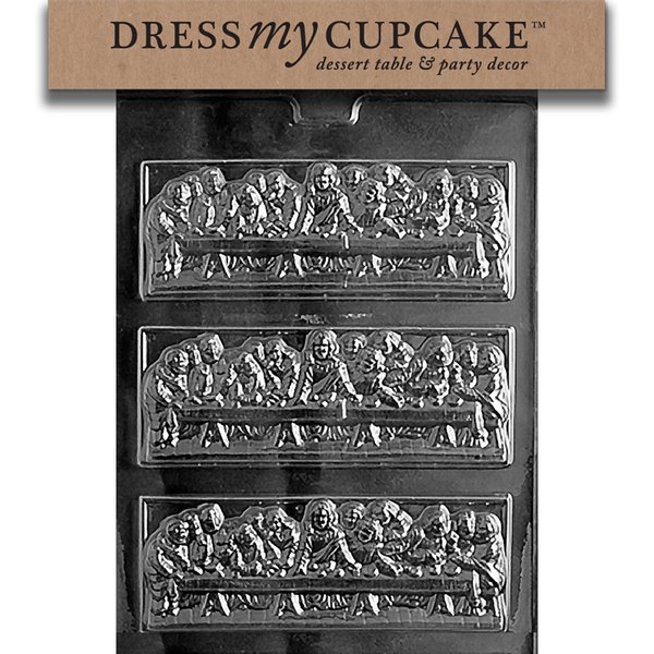 Dress My Cupcake DMCR022SET Chocolate Candy Mold, Last Supper Bar, Set of 6